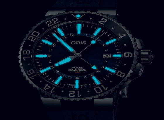 豪利時（Oris Aquis）GMT日期